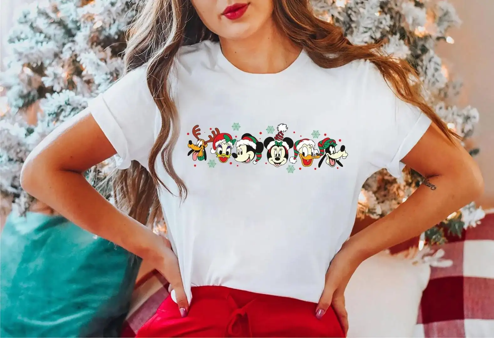 Disney Christmas Shirt for Kids with Mickey and Friends