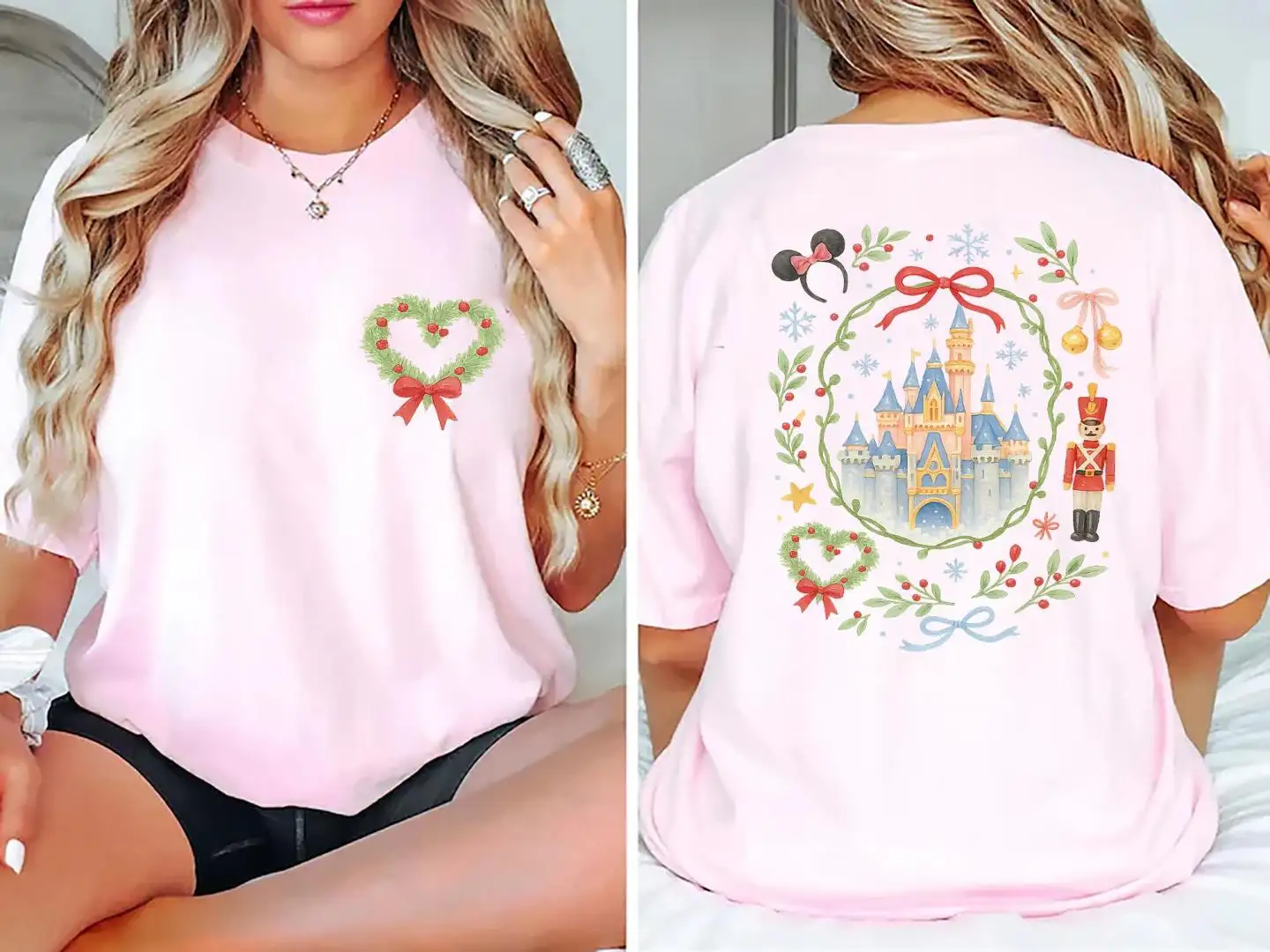 Disney Christmas Castle Holiday Shirt for Adults