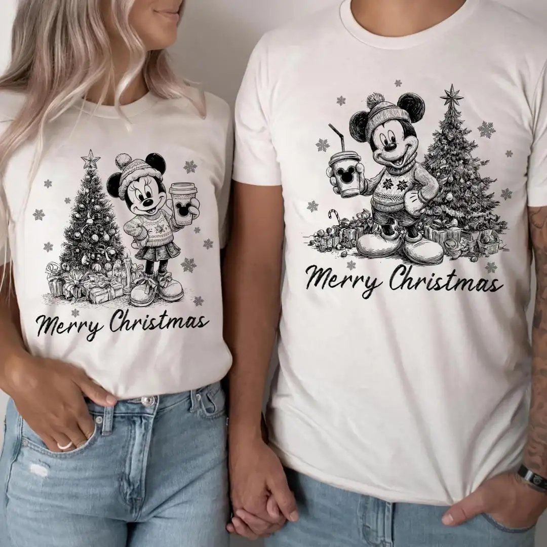 Vintage Disney Christmas Shirt Mickey and Friends