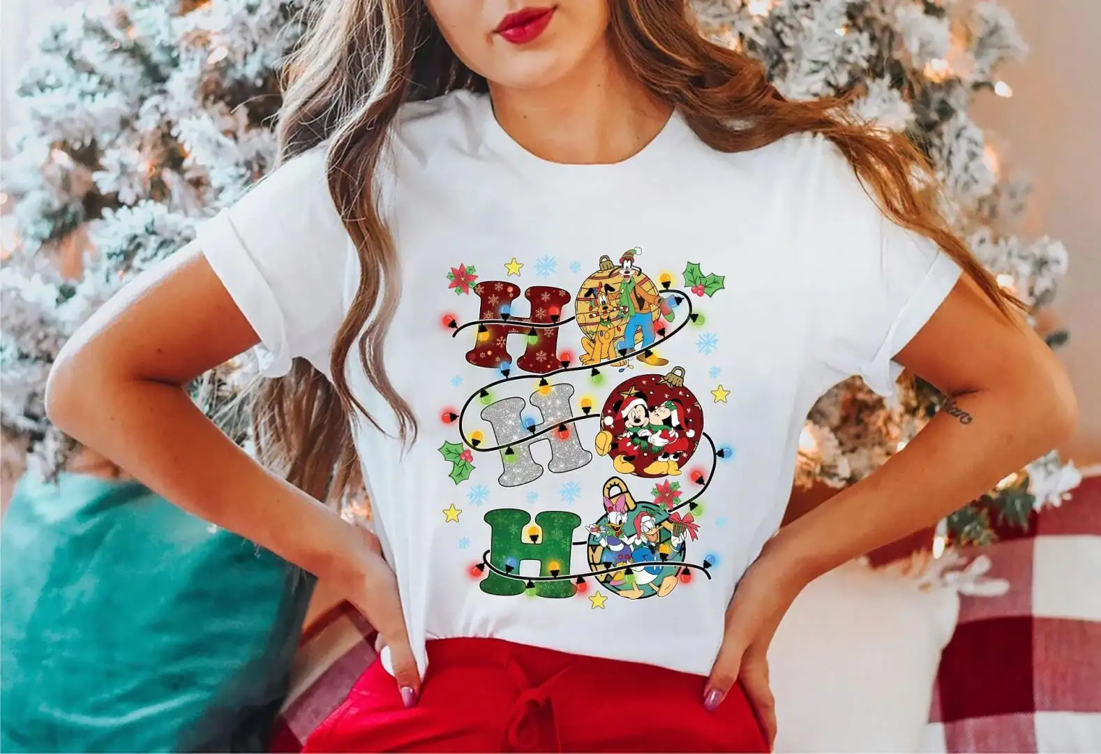 Disney Christmas Shirt Holiday Graphic Gift