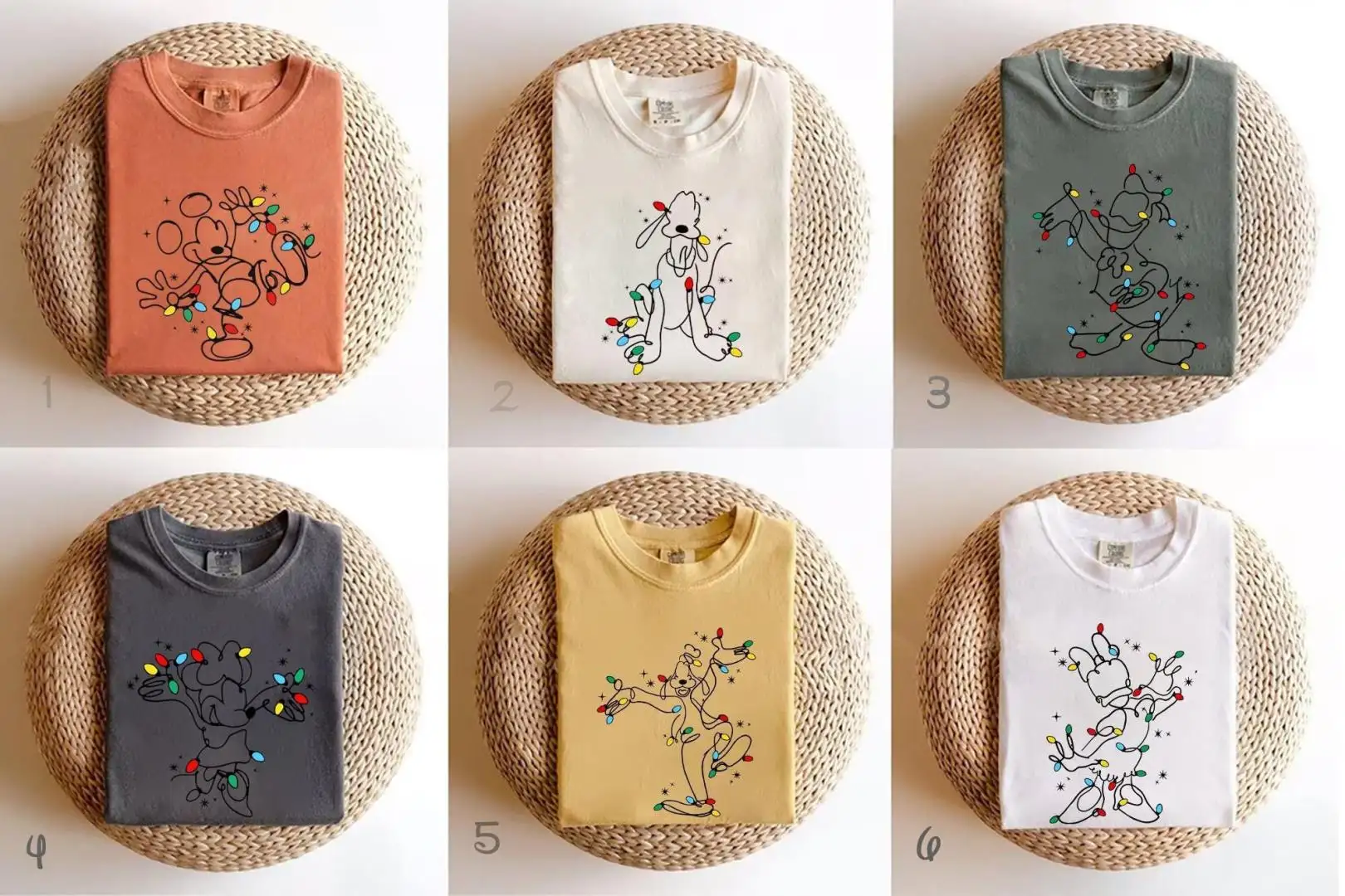 Disney Christmas Lights Shirt Family Matching Holiday Shirt