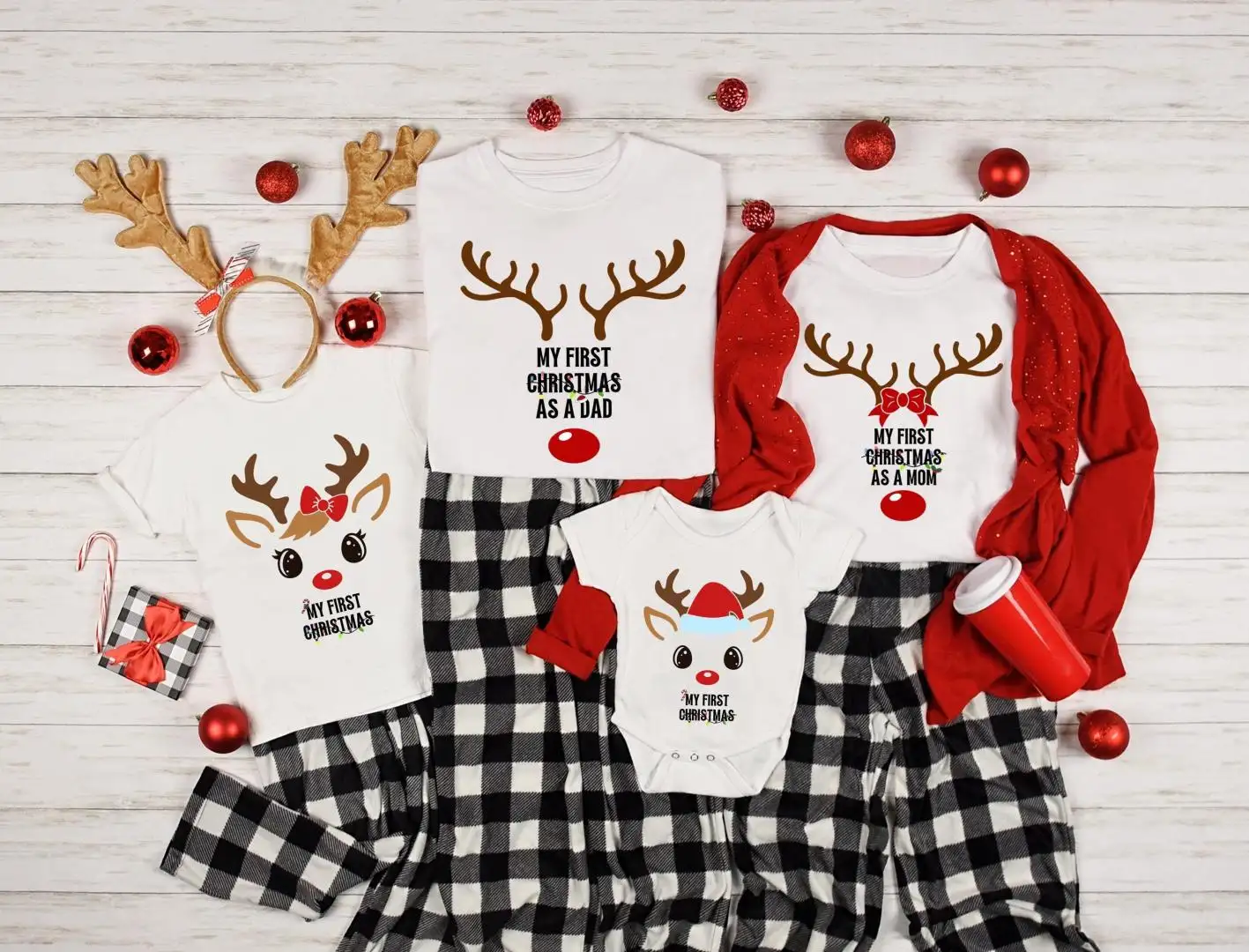 Personalized First Christmas Family Shirt Gift