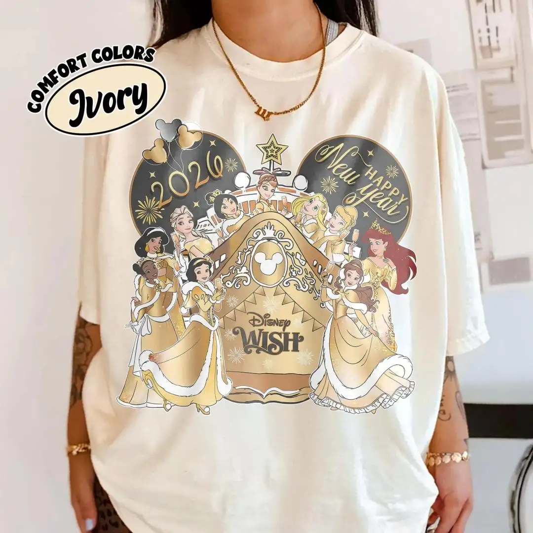 Disney Princess 2026 New Year Celebration Shirt