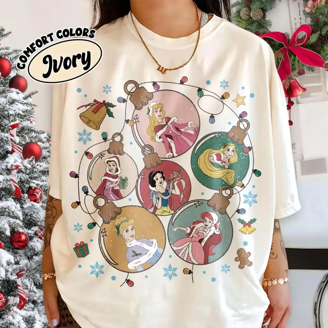 Disney Princess Holiday Shirt with Coquette Bows