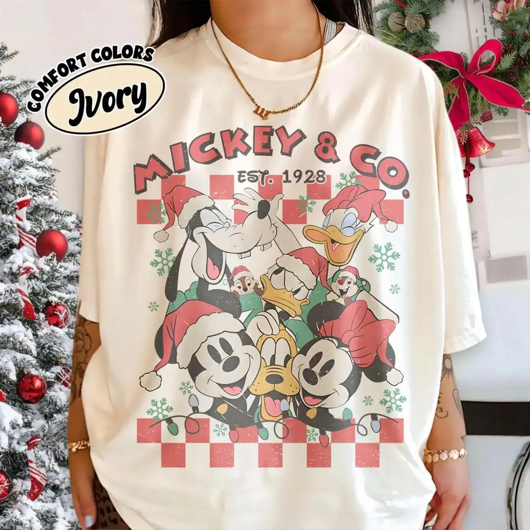 Vintage Mickey Christmas Shirt for Family Group