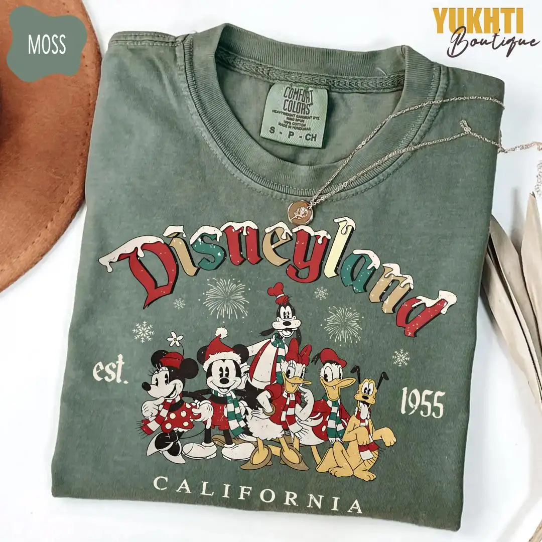 Disneyland Christmas 2025 Vintage Mickey Holiday Shirt