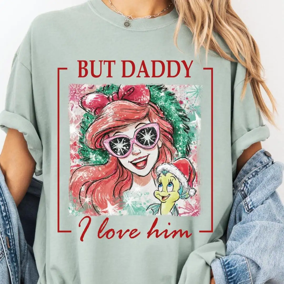 Disney Princess Villains Christmas Watercolor Shirt