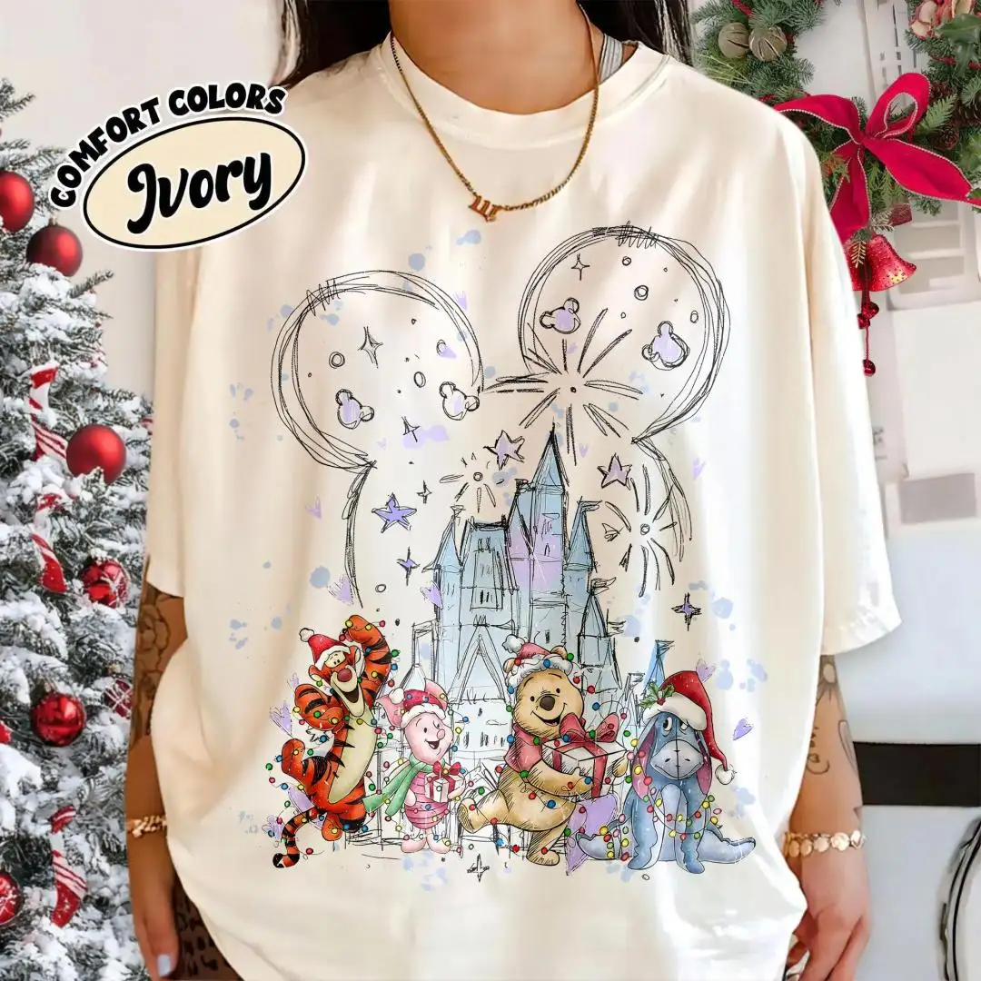 Vintage Disney Winnie The Pooh Christmas Shirt for Family Trips