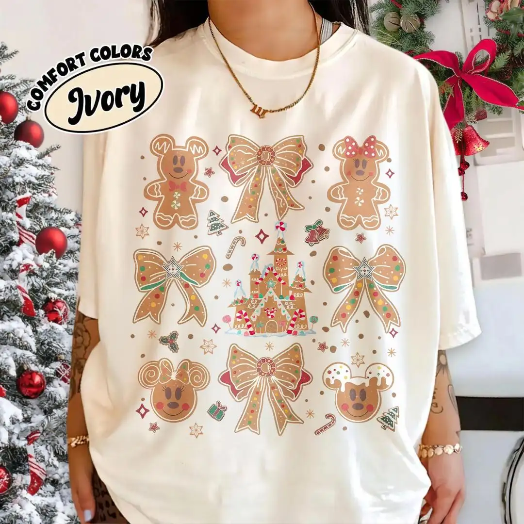 Disney Mickey Gingerbread Christmas Family Matching Shirt