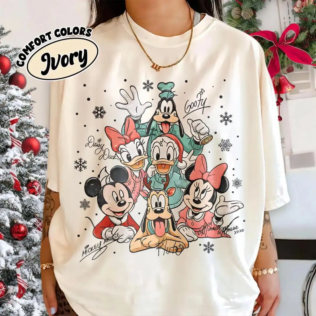 Retro Mickey Christmas Shirt Disney Family Matching Gift