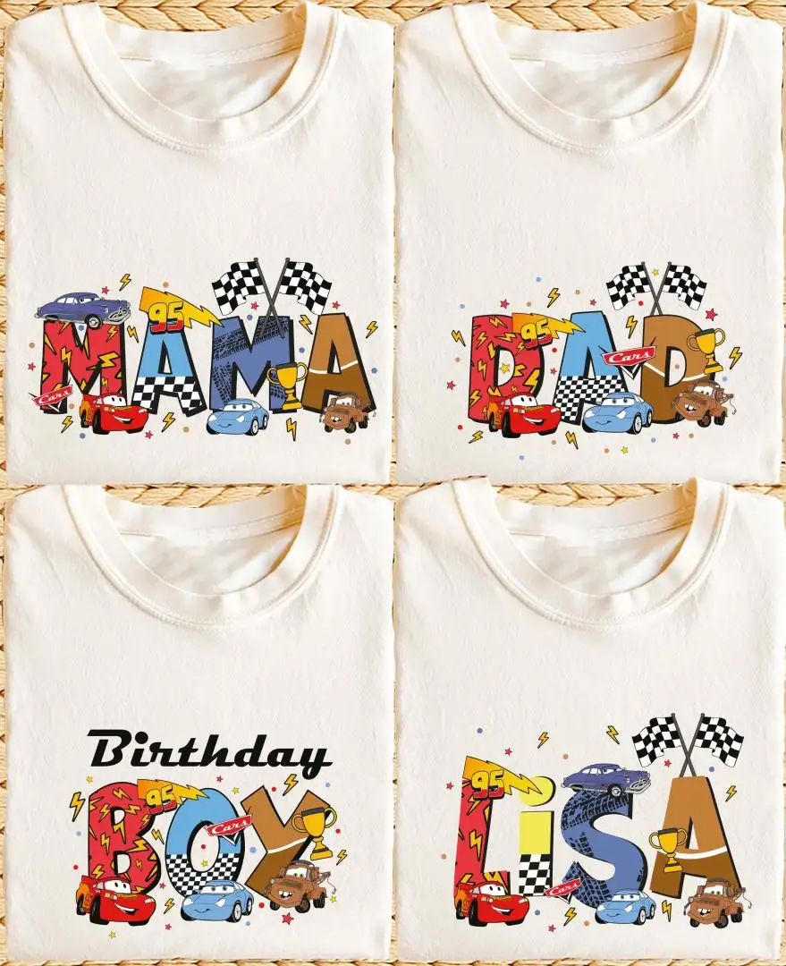 Disney Cars Shirt for Lightning McQueen Family Fans