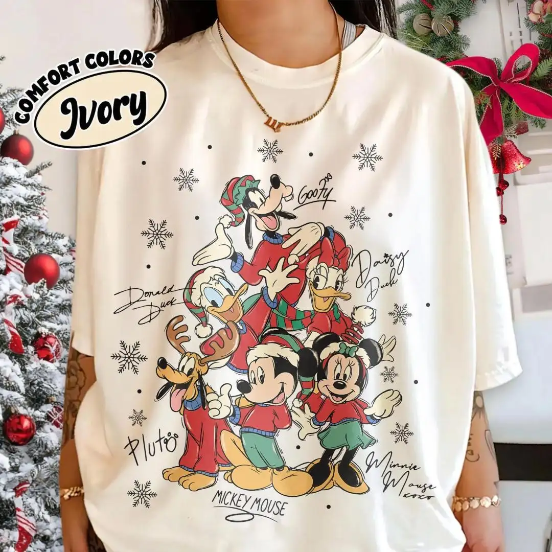 Vintage Mickey Christmas Shirt for Disney Family Holiday Gifts