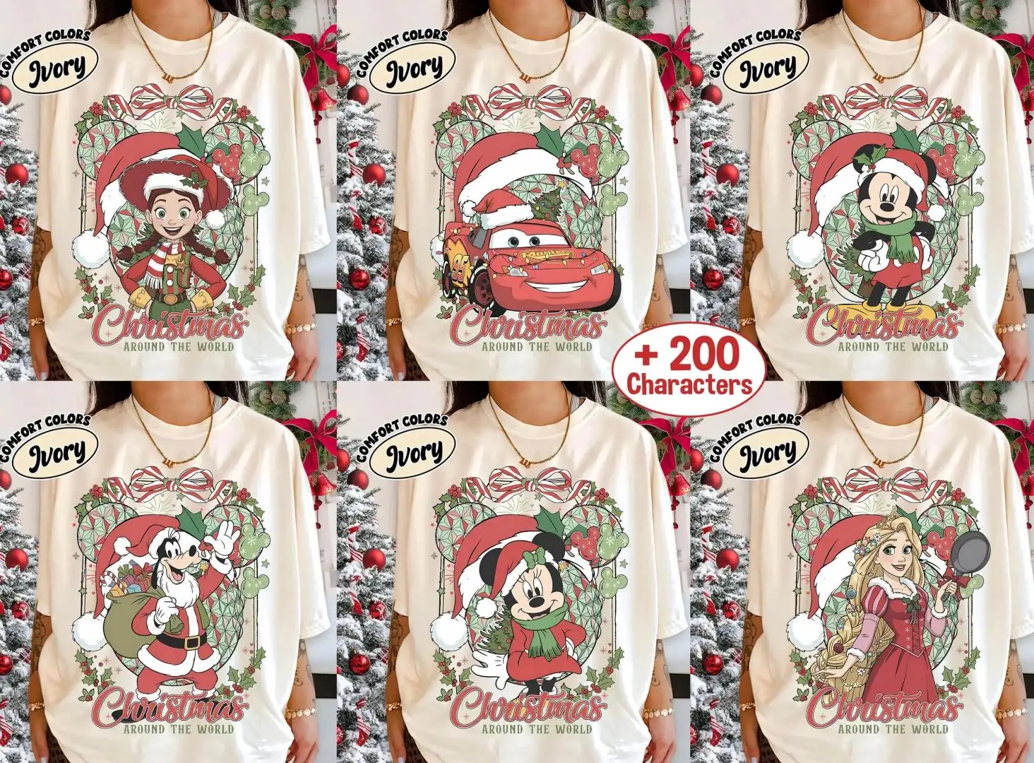 Retro Disney Epcot Christmas Shirt for Family Matching