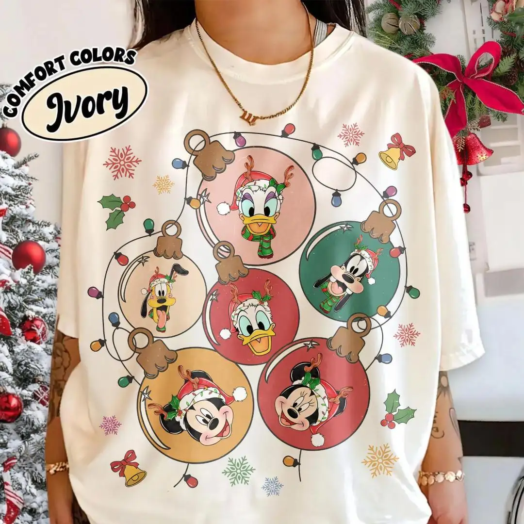 Vintage Disney Mickey Christmas Shirt for Adults