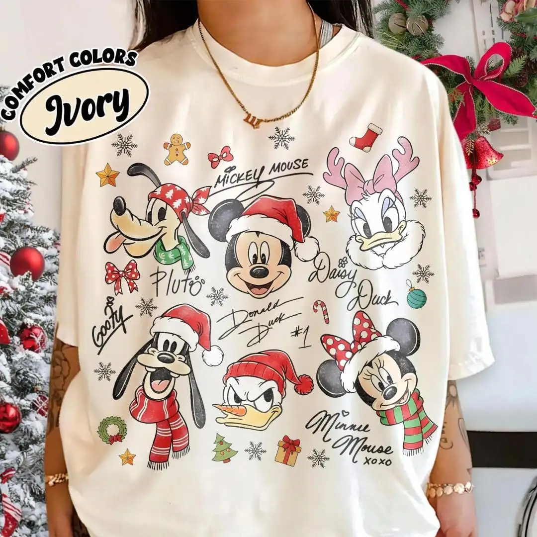 Disney Christmas Shirt | Mickey & Friends Retro Family Vacation Tee