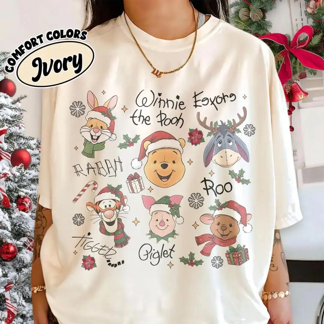 Vintage Winnie the Pooh Disney Christmas Family Shirt