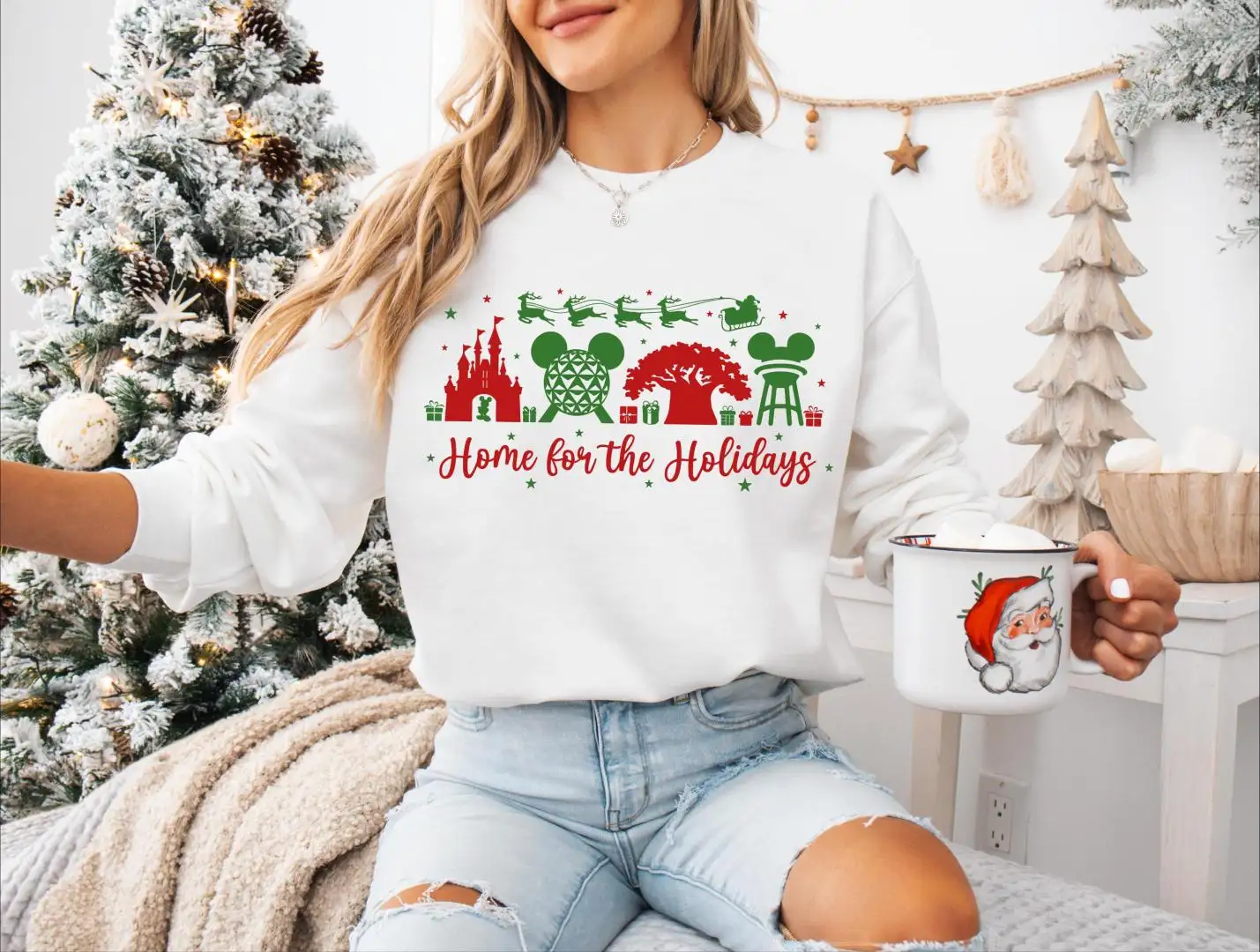 Disney Christmas Shirt for Family Holiday Sweater
