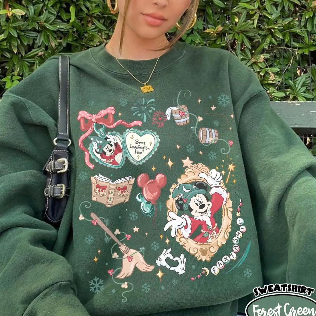 Disney Fantasia Mickey Christmas Lights Shirt