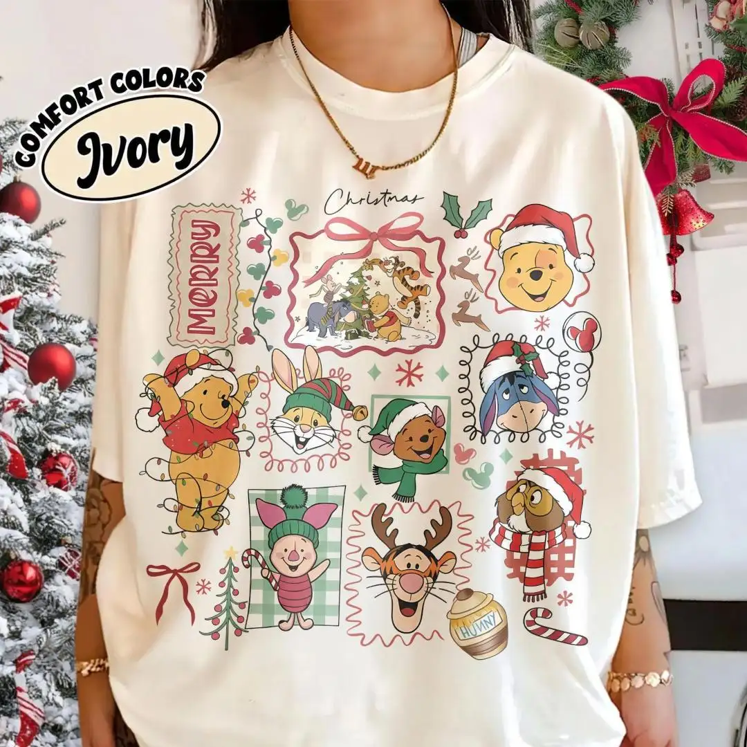 Vintage Disney Winnie The Pooh Christmas Shirt