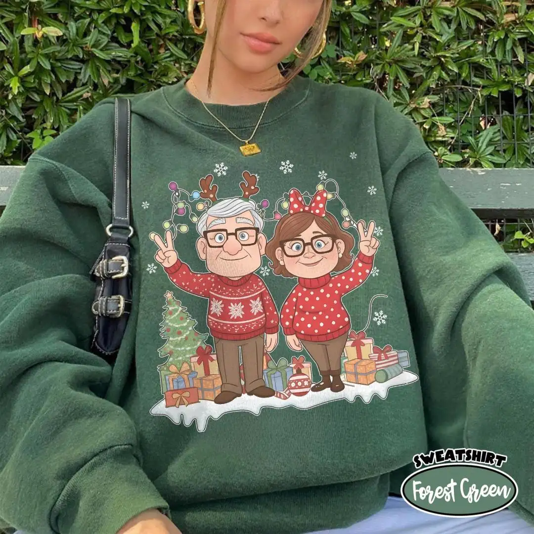 Disney Up Vintage Christmas Shirt for Couples