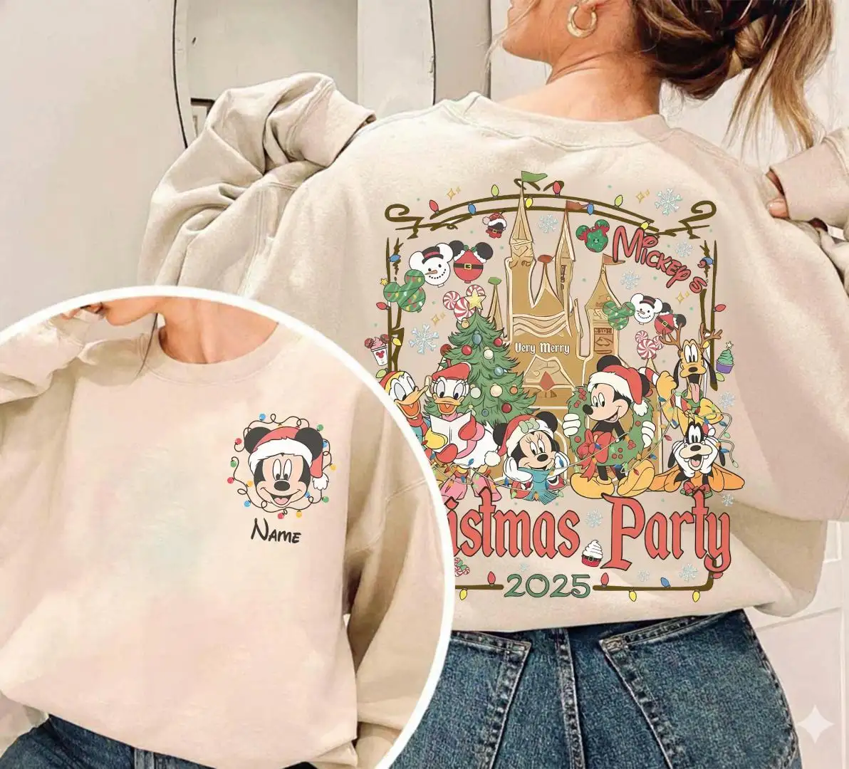 Personalized Disney Christmas Shirt for Family Matching