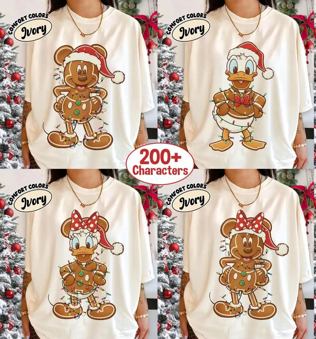 Disney Gingerbread Christmas Shirt for Family Matching