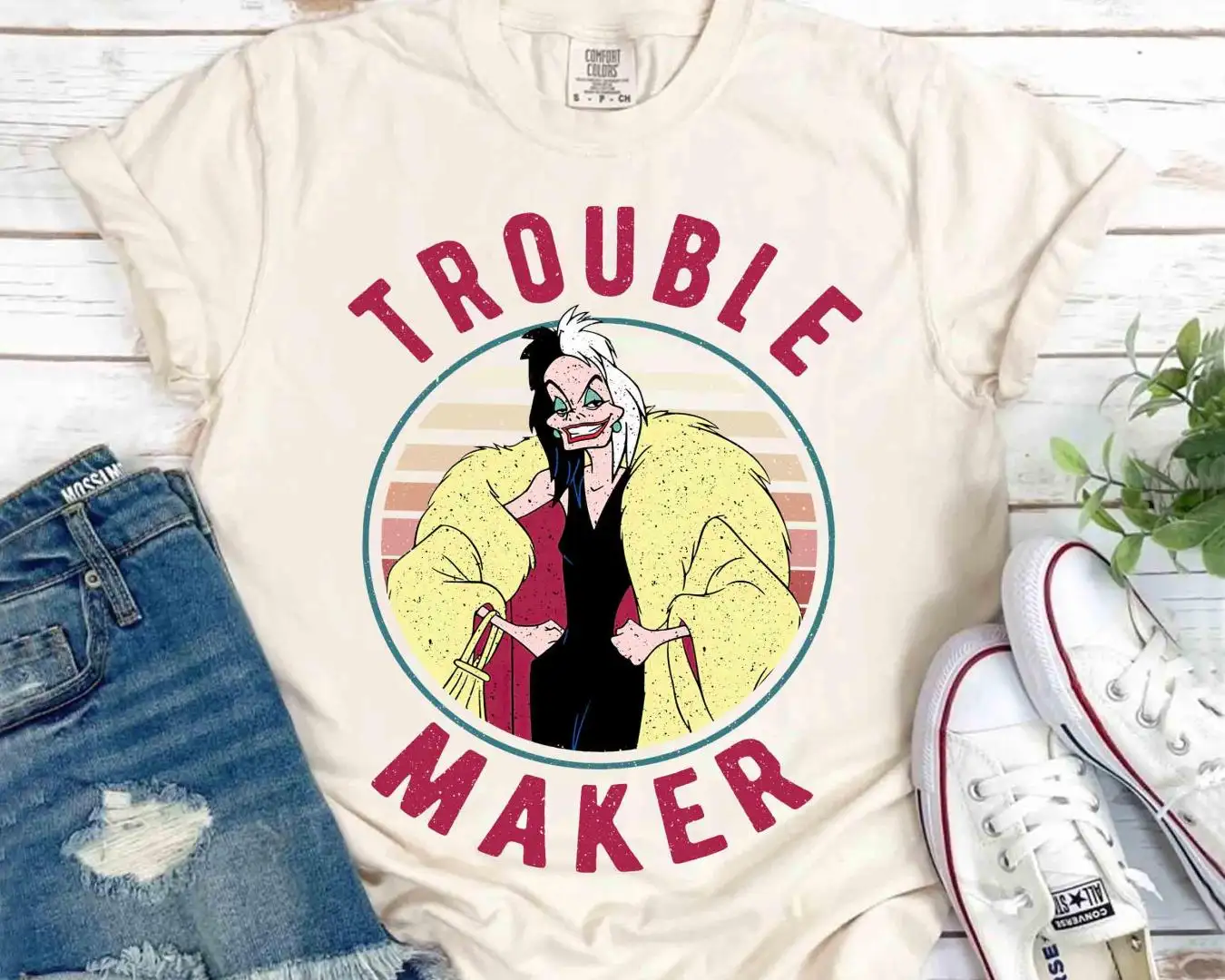 Disney Villains Cruella de Vil Retro Shirt for Family Vacation