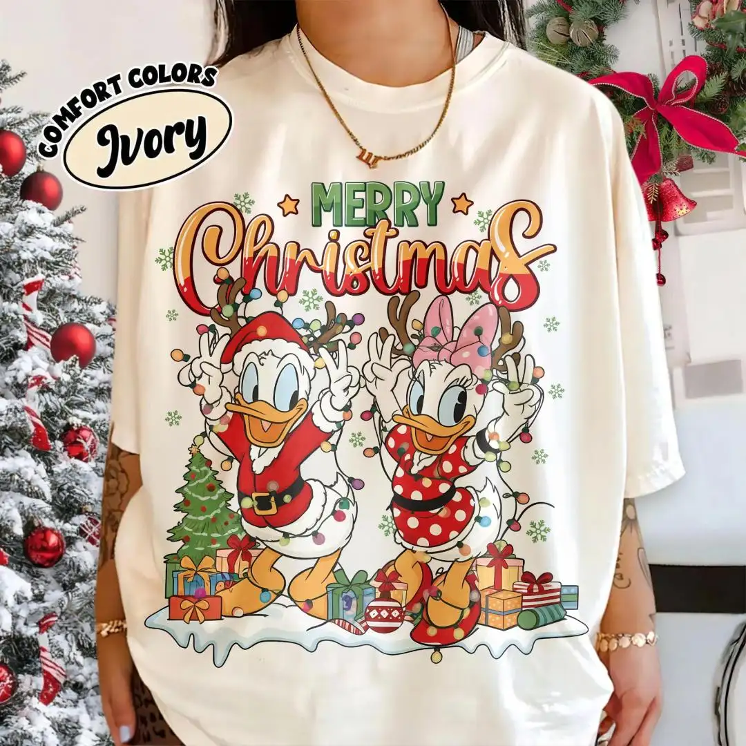 Disney Donald Daisy Christmas Couple Shirt