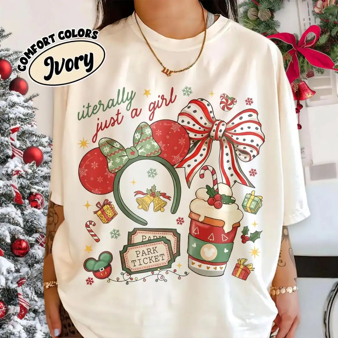 Vintage Disney Christmas Shirt for Girls Holiday Trip