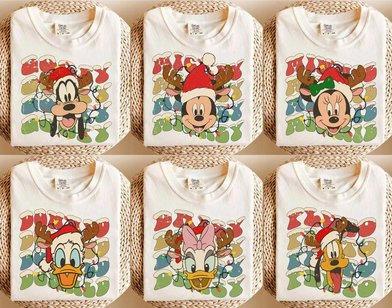 Retro Disney Christmas Shirt for Family Matching Holiday