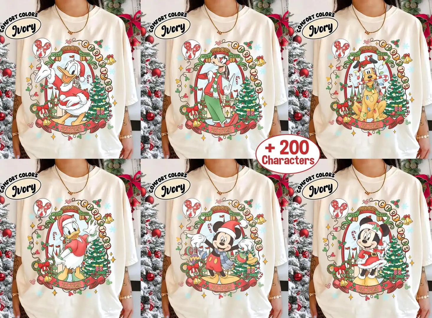 Disney Christmas Shirt Coquette Mickey Holiday Lights