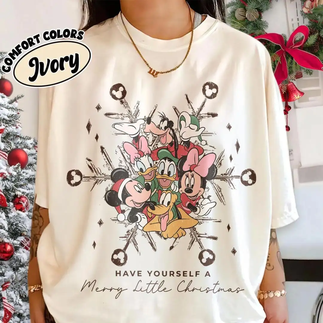 Vintage Mickey Christmas Shirt for Family Disney Holidays