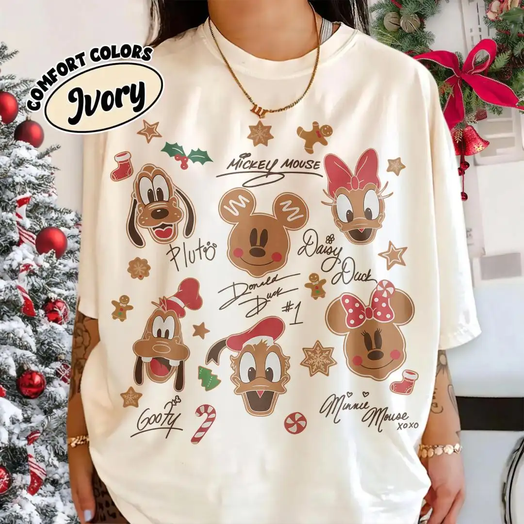Vintage Disney Mickey Gingerbread Christmas Shirt