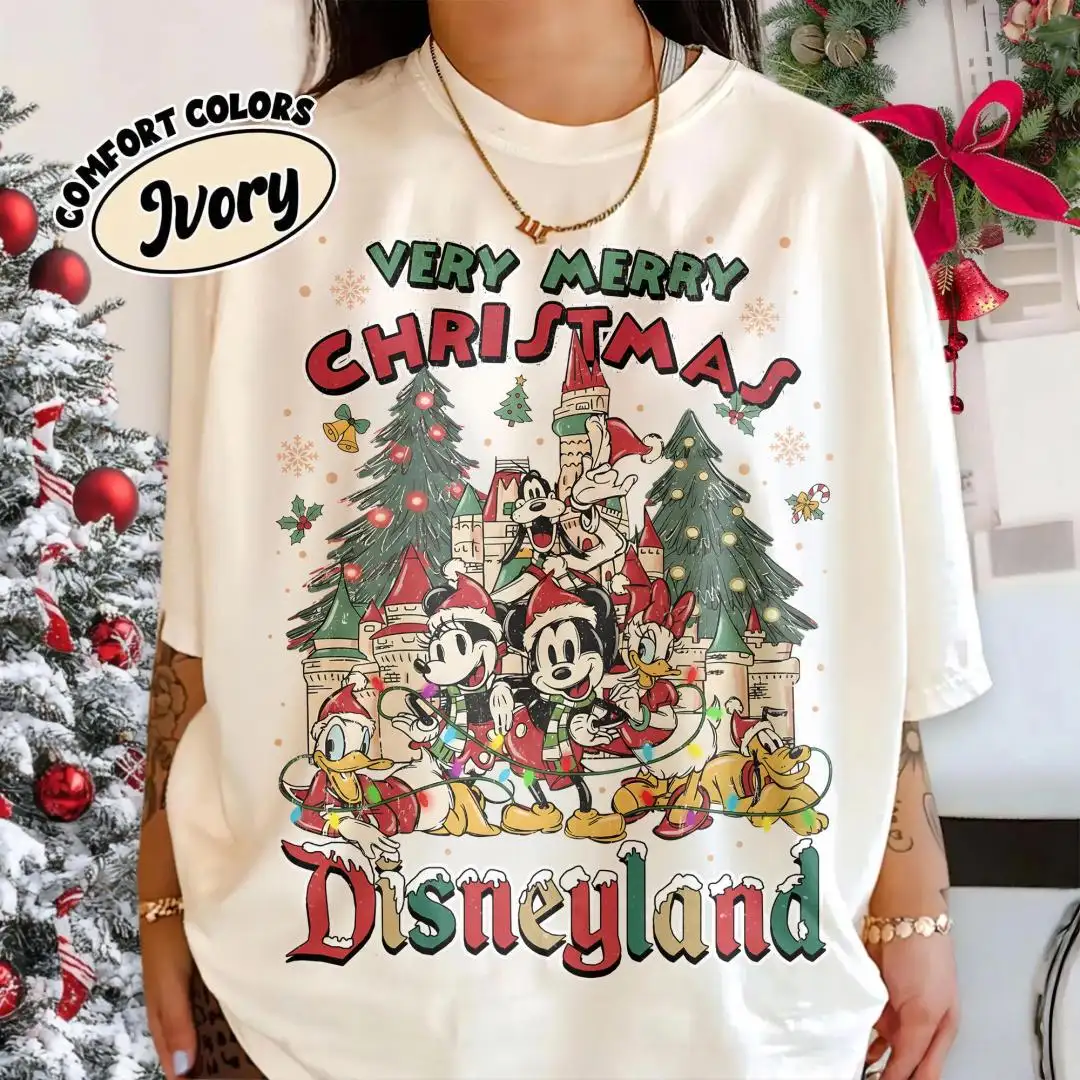 Disney Family Christmas Shirt Retro Mickey Holiday Gift