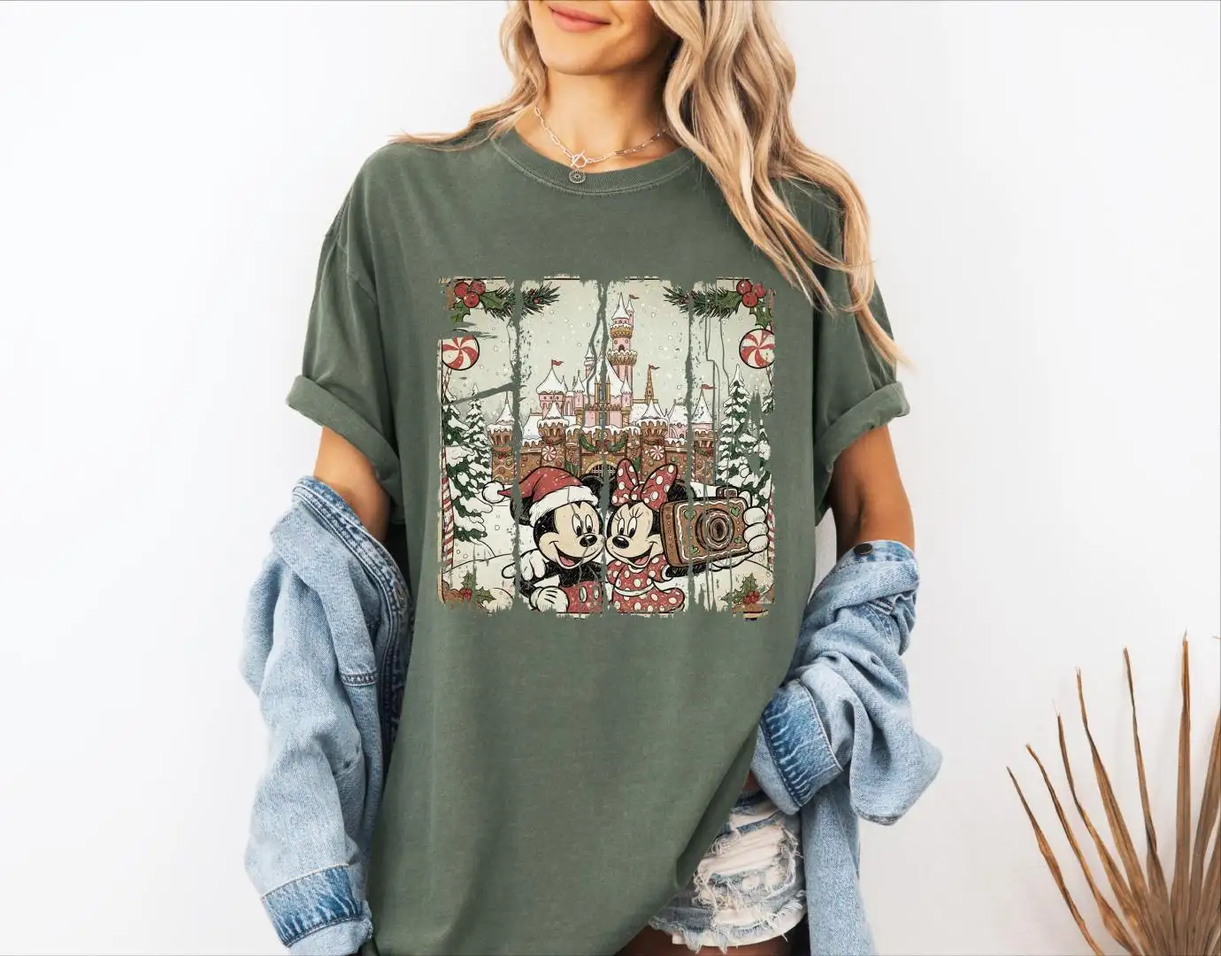 Disney Christmas Shirt | Retro Mickey Minnie Holiday Sweatshirt