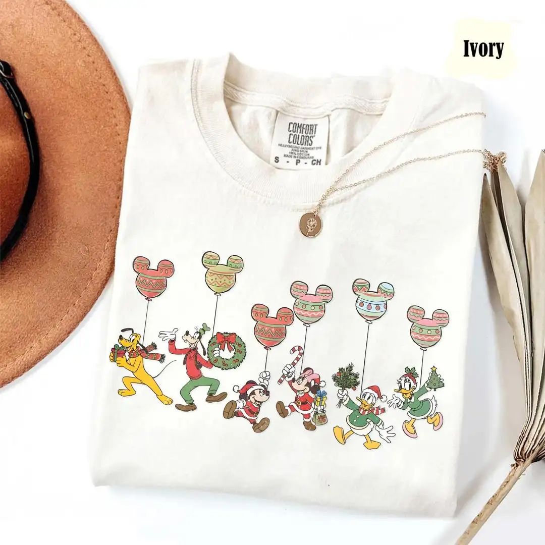 Disney Mickey Balloon Christmas Shirt for Family