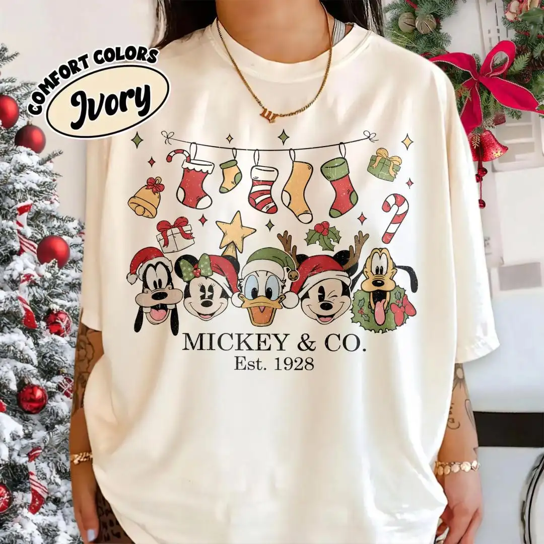 Vintage Disney Mickey Christmas Shirt for Family Matching