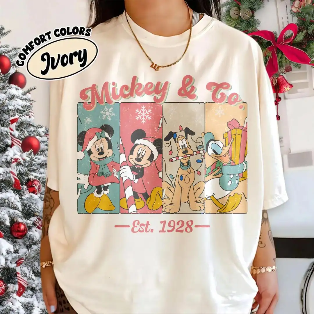 Vintage Mickey Christmas Shirt for Family Disney Trips