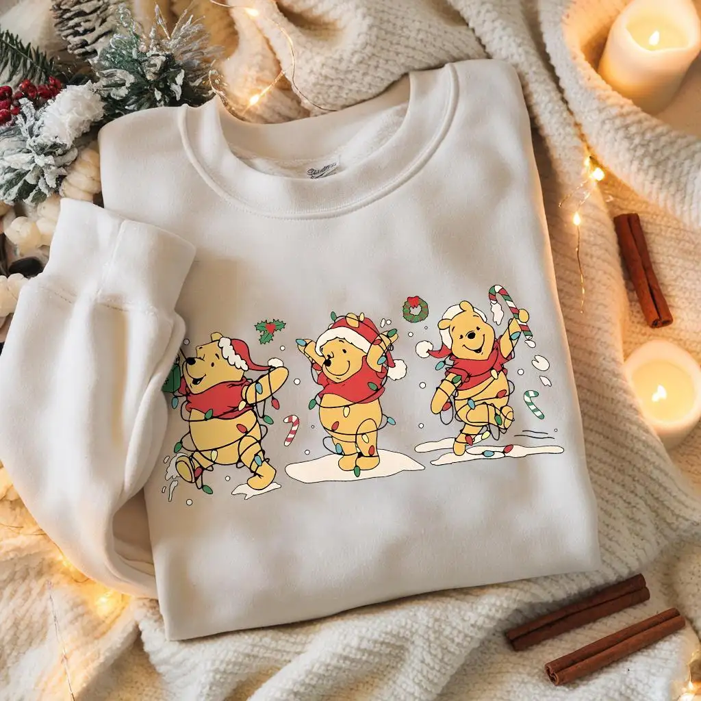 Vintage Winnie The Pooh Christmas Shirt for Family
