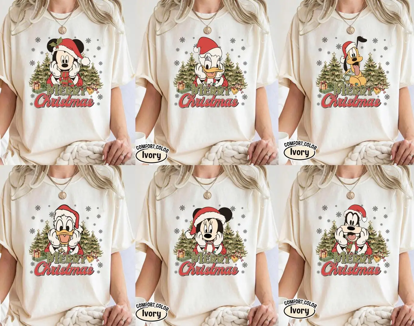 Disney Christmas Character Shirt for Family Gifts
