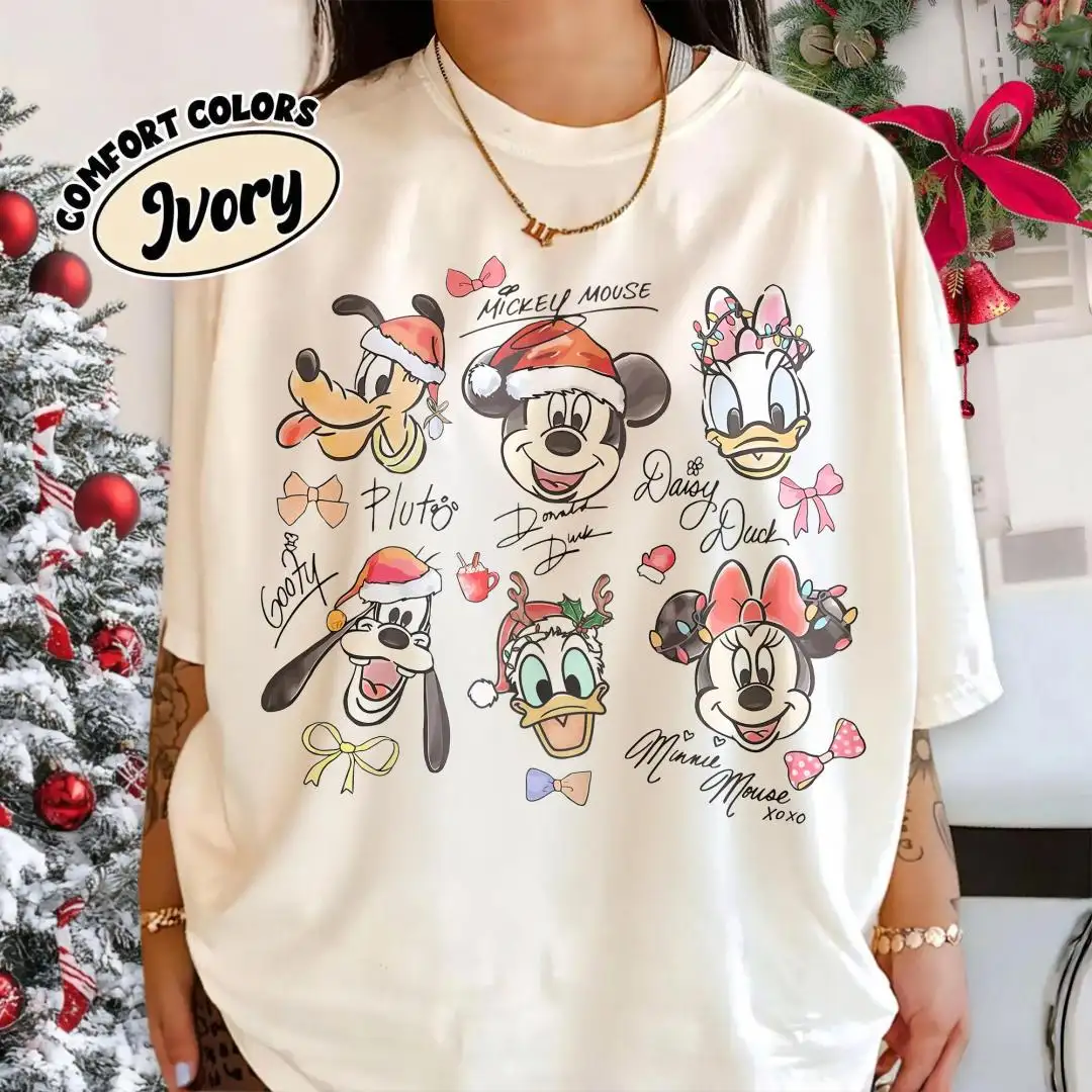 Retro Mickey Christmas Shirt for Family Matching