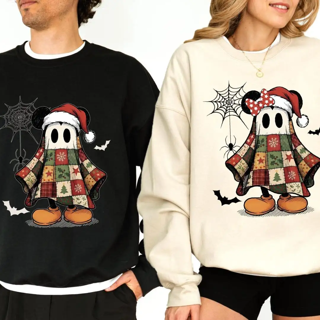 Disney Mickey Minnie Christmas Ghost Shirt for Couples