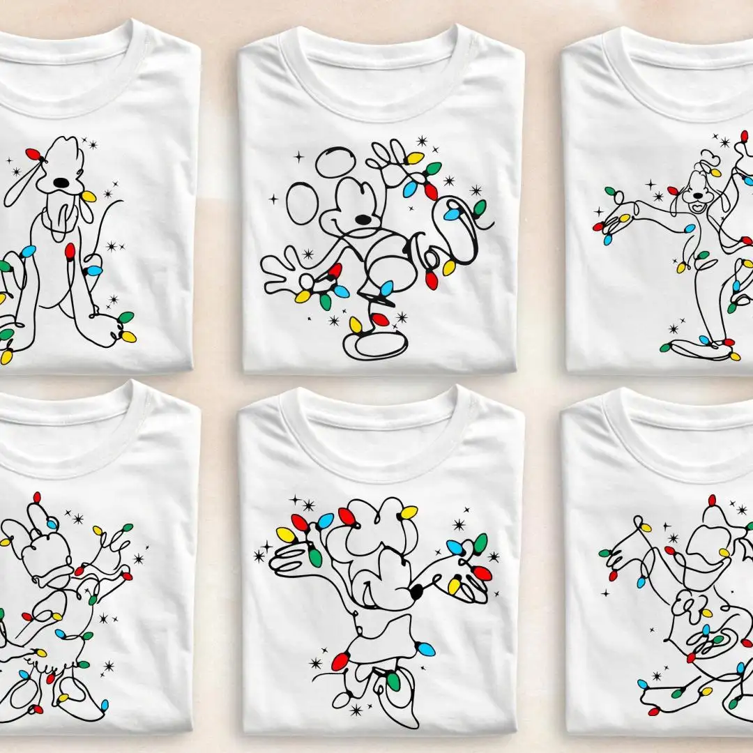 Disney Christmas Lights Shirt for Family Matching