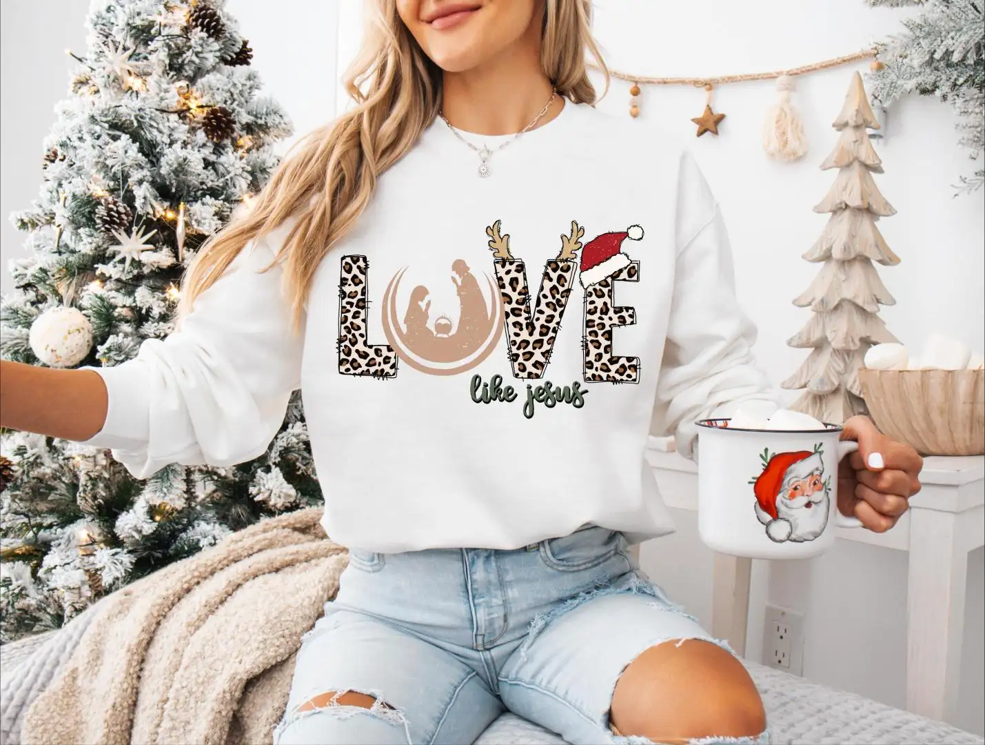 Religious Christmas Shirt Love Like Jesus