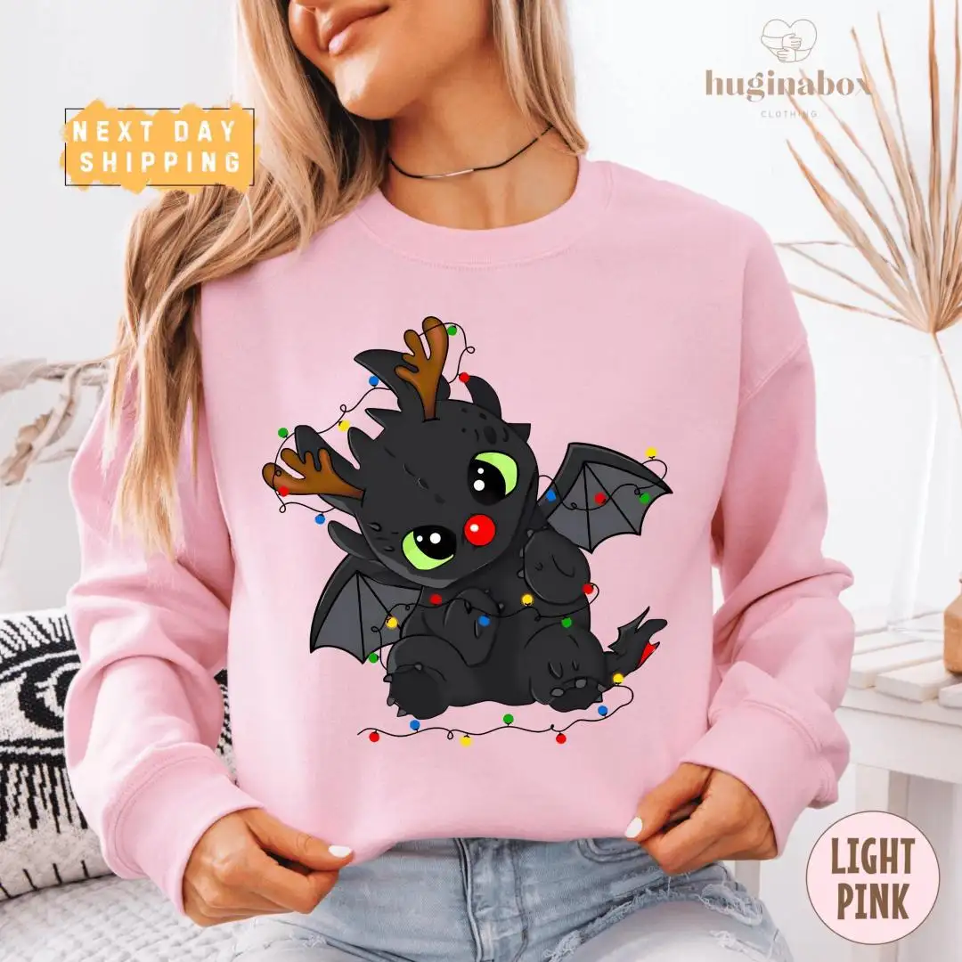 Christmas Dragon Reindeer Shirt for Kids