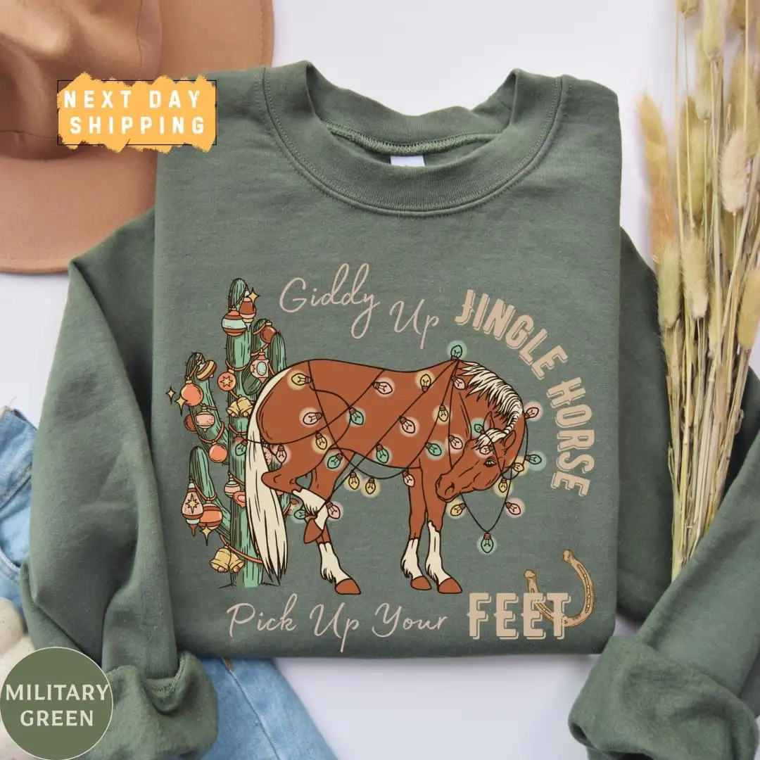 Cowboy Christmas Cactus Shirt Gift For Women