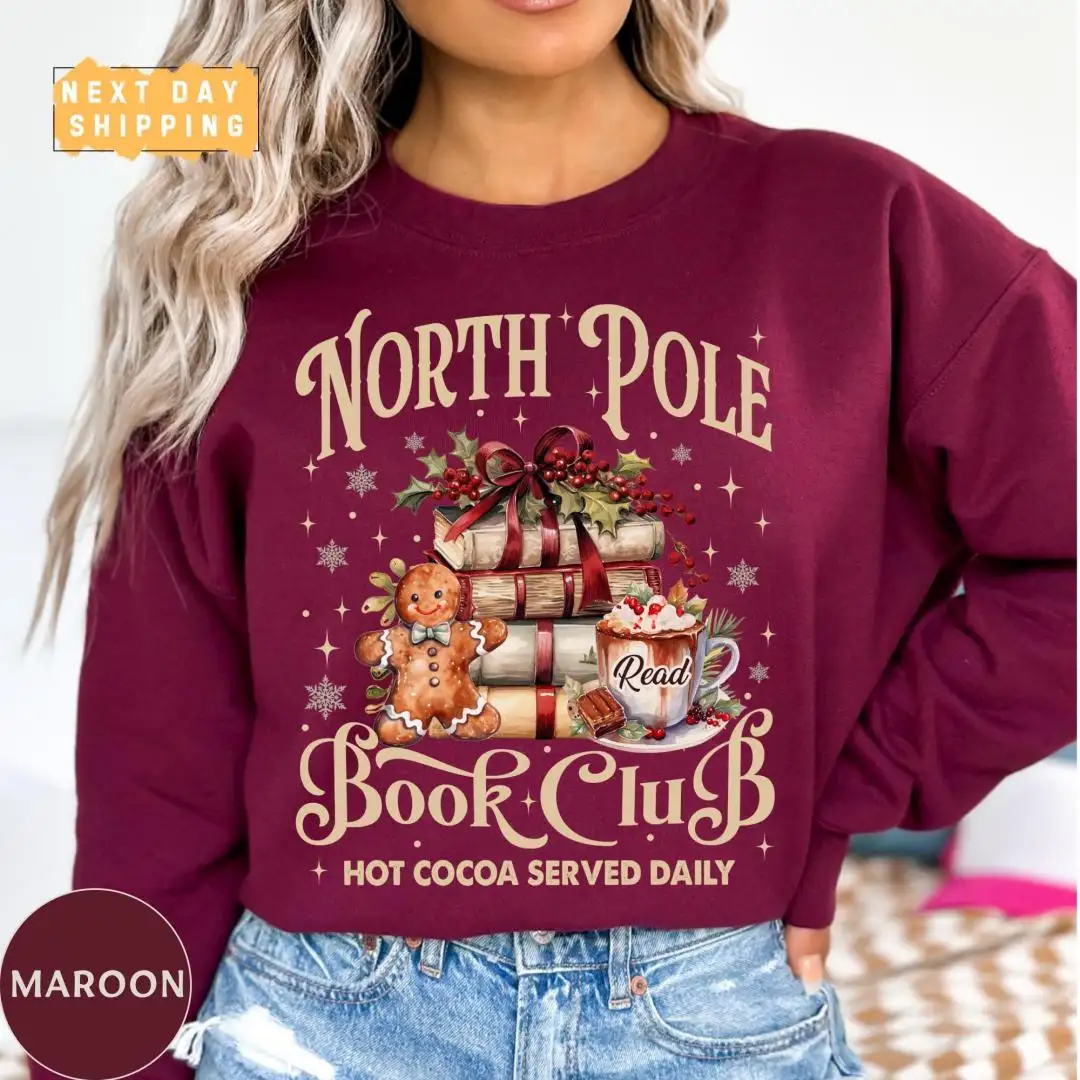 Book Lover Christmas Shirt | North Pole Book Club