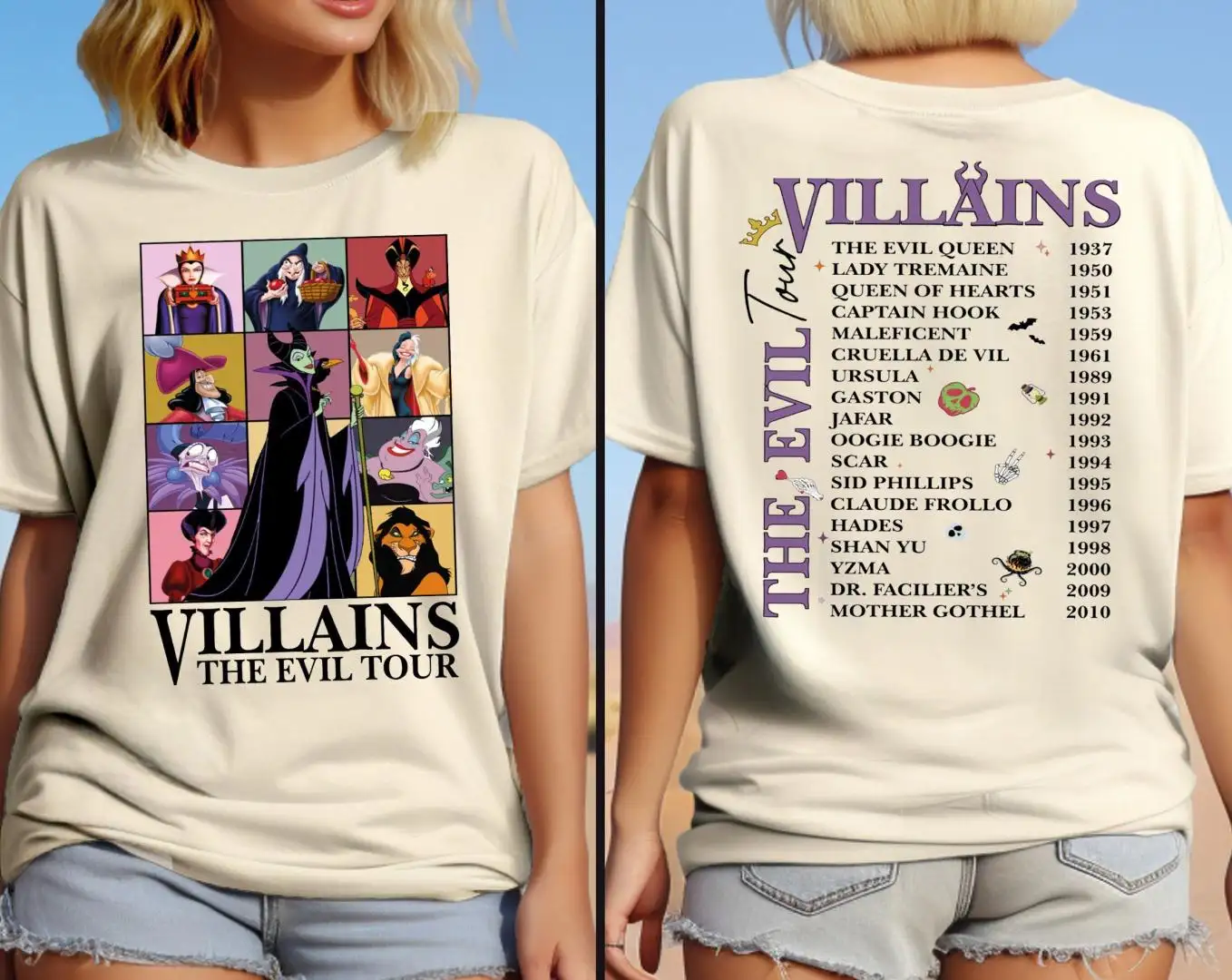 Disney Villains Evil Queens Retro Shirt