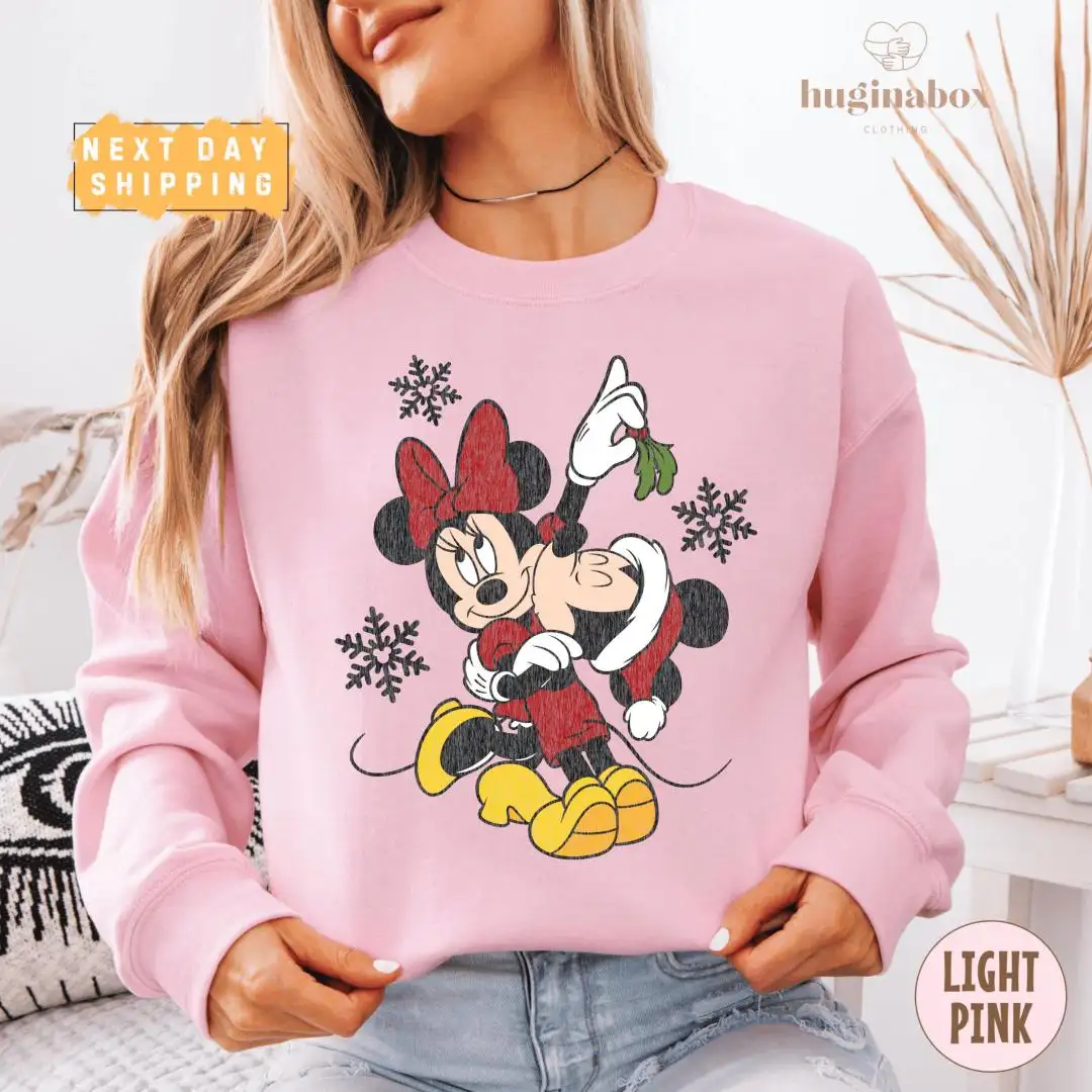 Vintage Christmas Mickey Minnie Couple Shirt