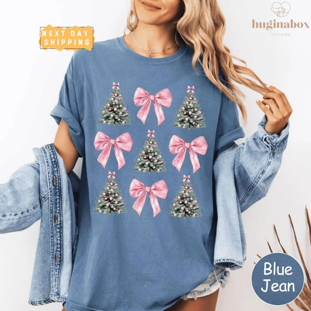 Festive Pink Christmas Tree Shirt with Watercolor Ornaments